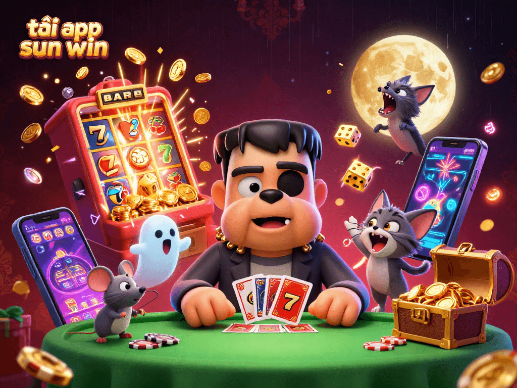 Experience thrilling gameplay and excitement with tải app sun win, featuring vibrant casino elements and characters!