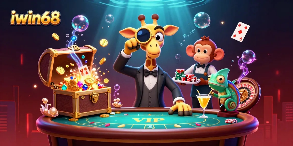 Experience thrilling gameplay at iwin68 with an exciting casino scene featuring vibrant characters and rich elements