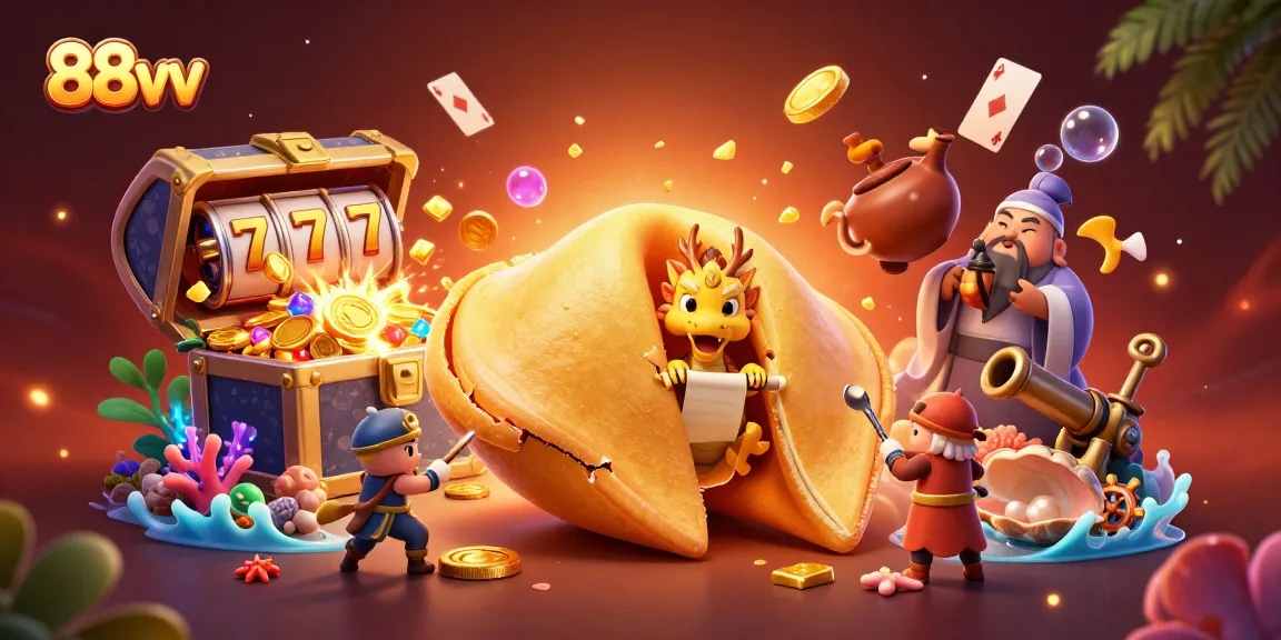 Engage in exciting gameplay at 88vv with dynamic slot reels, a wise dragon, and golden treasures.
