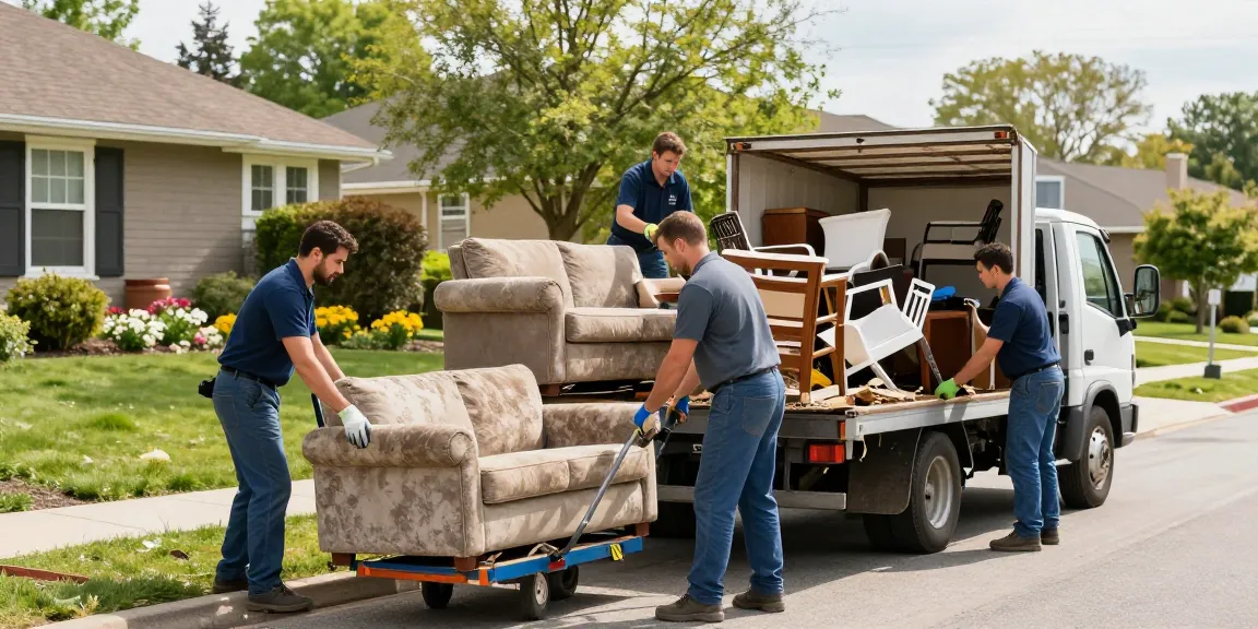 House clearance London team removing furniture and garden waste for eco-friendly services.