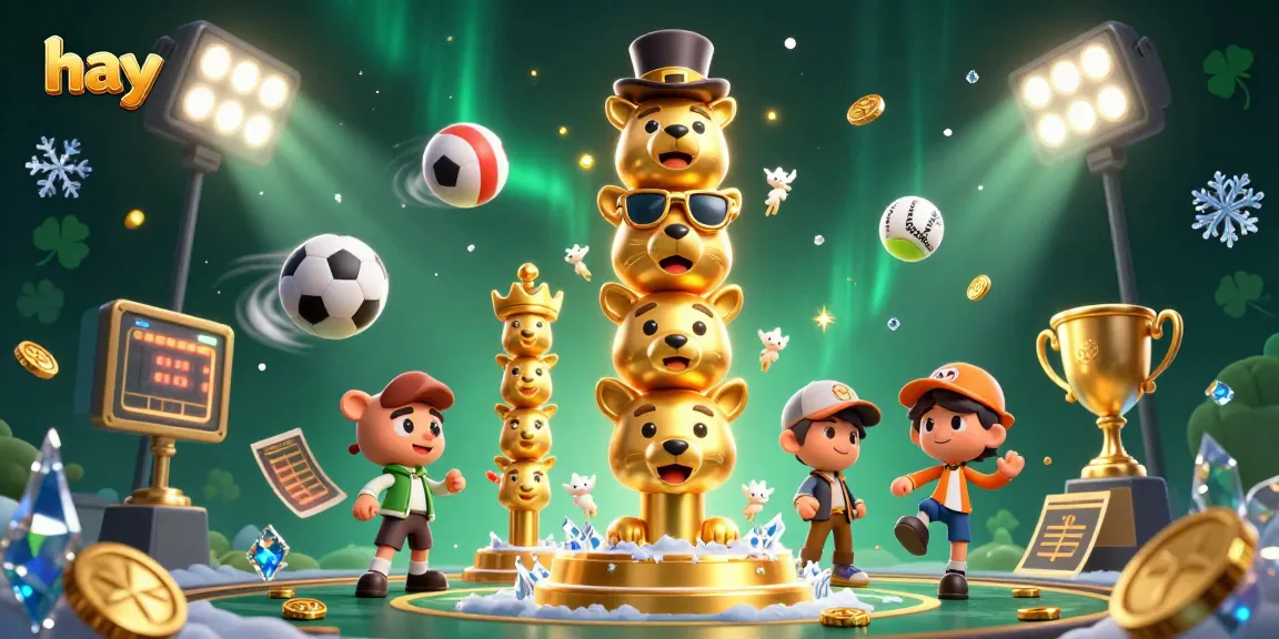Experience the excitement of hay with dynamic sports elements in a lively casino illustration.