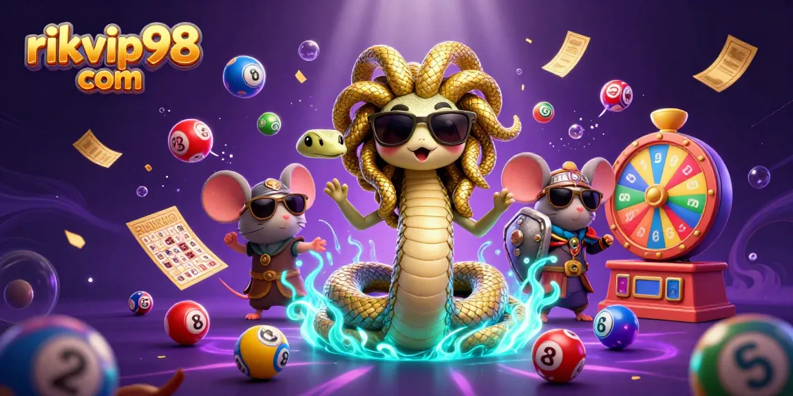 Engage with the lively gaming scene at rikvip98 com featuring vibrant lottery elements and characters.