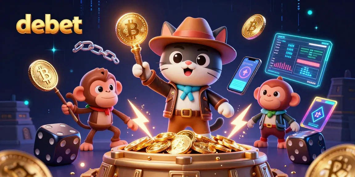 Experience thrilling gameplay at debet with a golden casino artifact discovered by a 3D explorer cat.