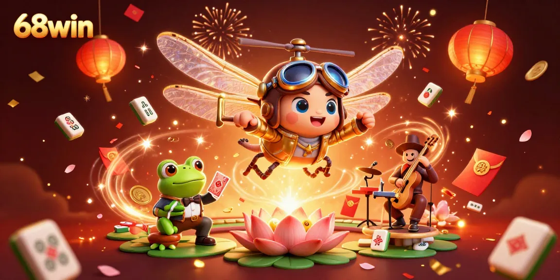 Experience the excitement of 68win as our dragonfly pilot and frog croupier bring the casino to life in dazzling style.