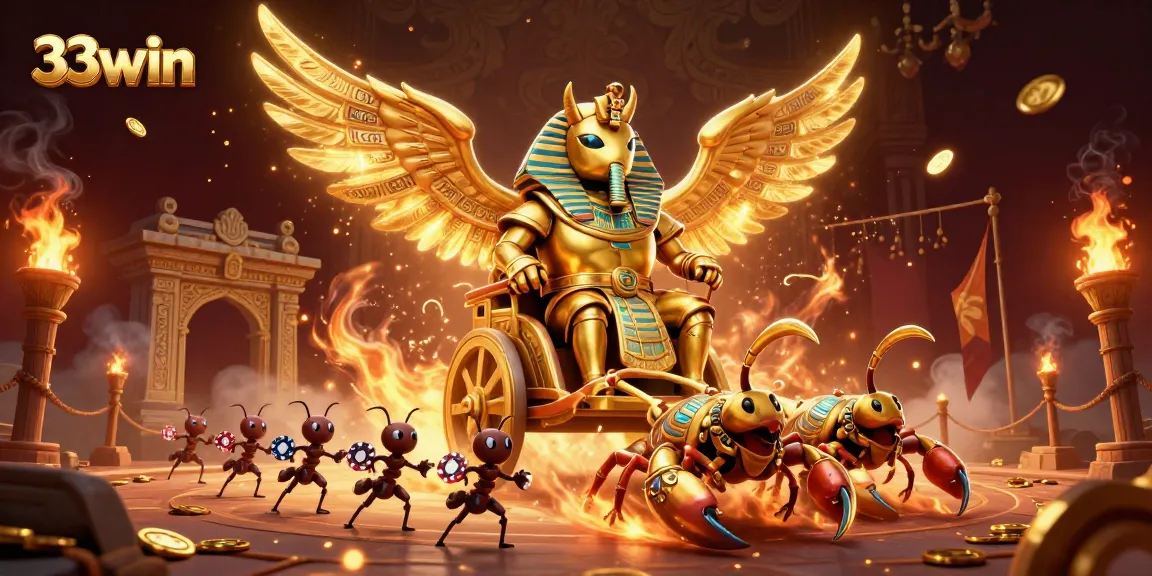Win big with 33win's thrilling 3D casino illustration showcasing a vibrant gaming scene.
