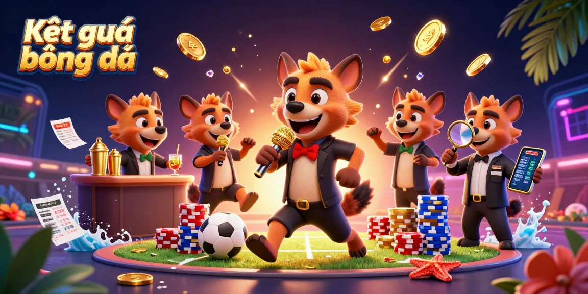 Betting on Kết quả bóng đá with dynamic characters in a lively sports betting scene.