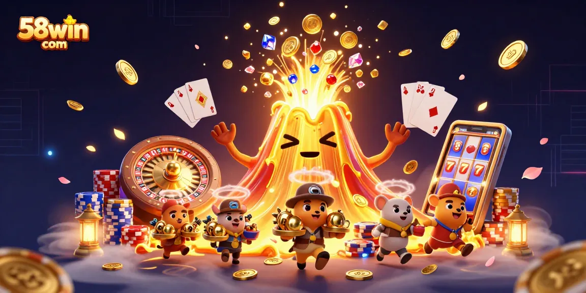 Experience the thrill of winning at 58win com with vibrant casino treasures and exciting game elements.