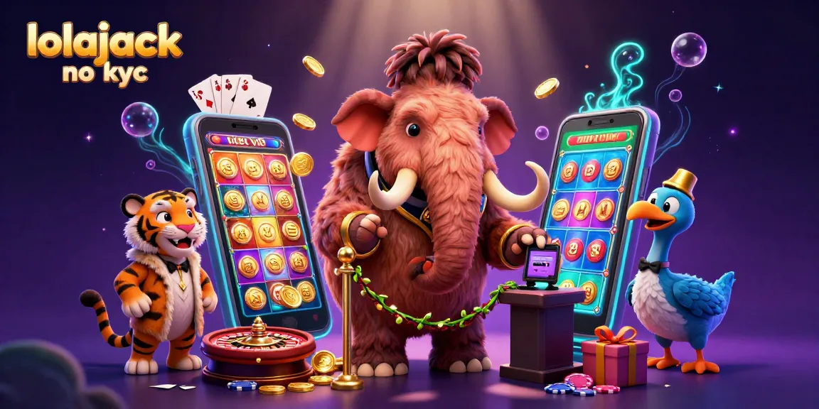 Experience thrilling gaming at lolajack no kyc with unique characters and vibrant casino elements.