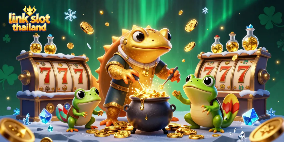 Experience thrilling game mechanics in link slot thailand with vibrant golden illustrations.