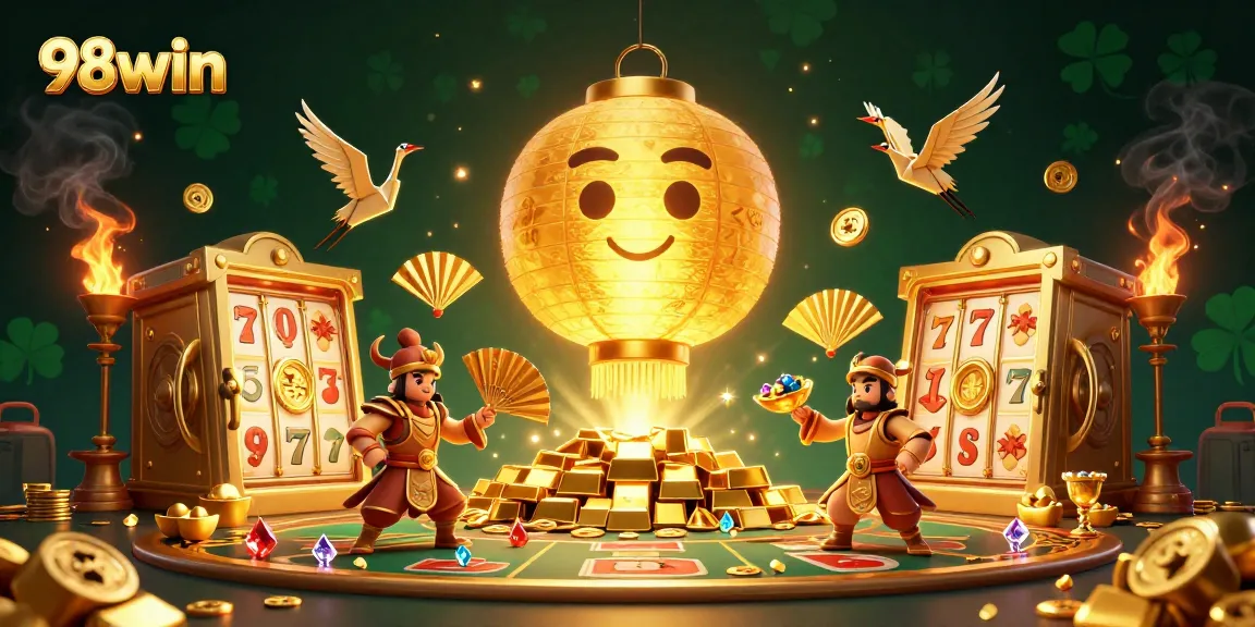 98win offers thrilling gameplay with golden treasures, lantern spirits, and lucky symbols at the casino.