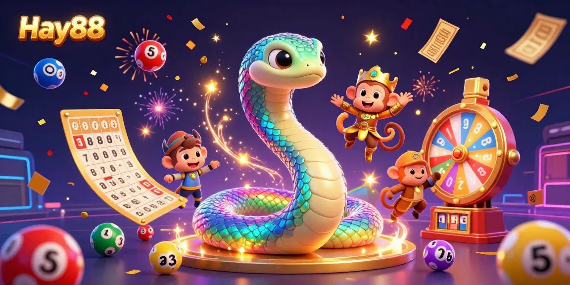 Engage in Hay88 gaming with vibrant characters and dynamic lottery elements creating a festive atmosphere.
