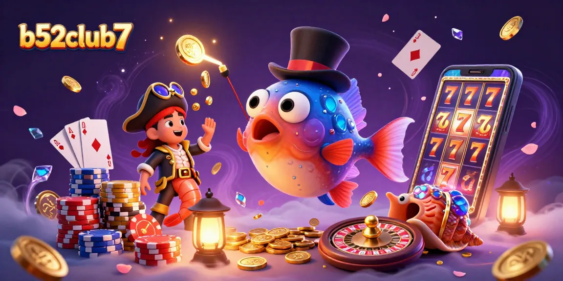 Join the excitement at b52club7 with a vibrant 3D deep-sea theme featuring gambling elements.
