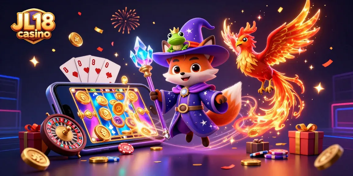 Experience the thrilling slots at JL18 casino with colorful games and vibrant characters in an engaging setting.
