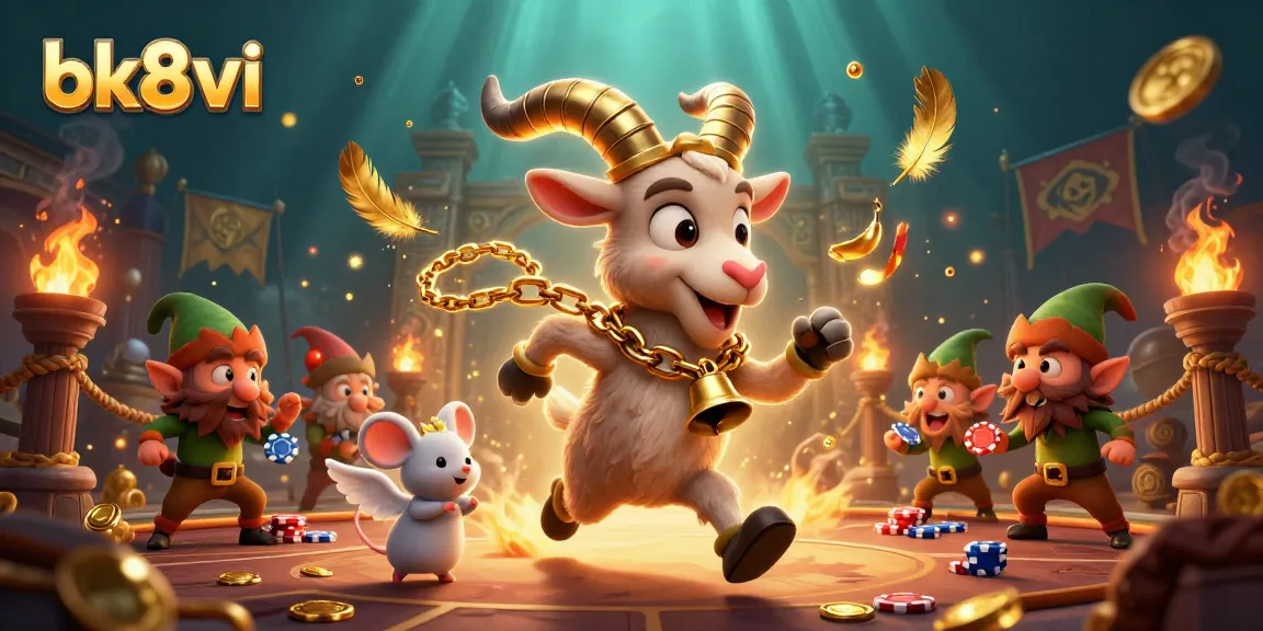 engage in thrilling gameplay at bk8vi while naughty gremlins steal poker chips in a vibrant casino scene
