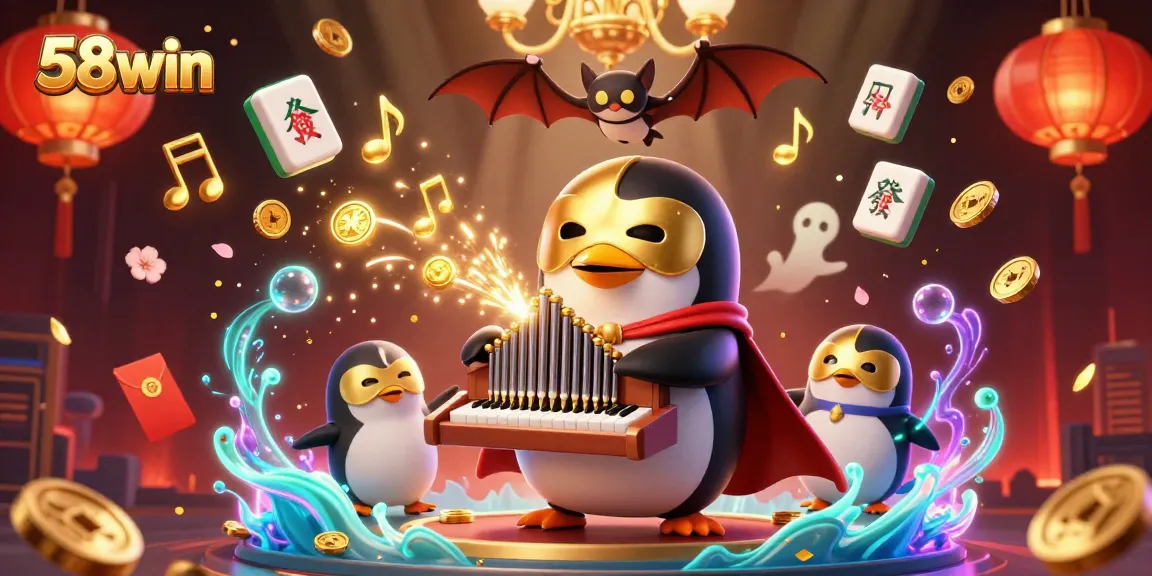 Engage in thrilling gameplay on 58win with exotic casino elements, vibrant colors, and dynamic characters.
