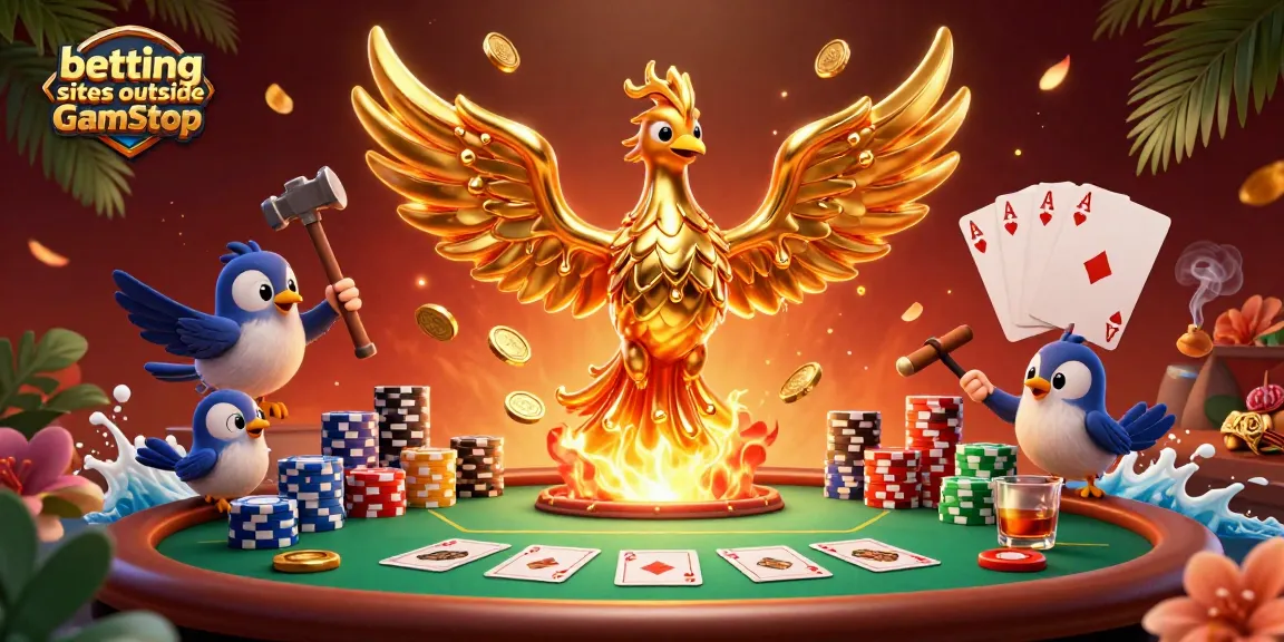 Experience thrilling gaming action with betting sites outside GamStop featuring vibrant casino elements.